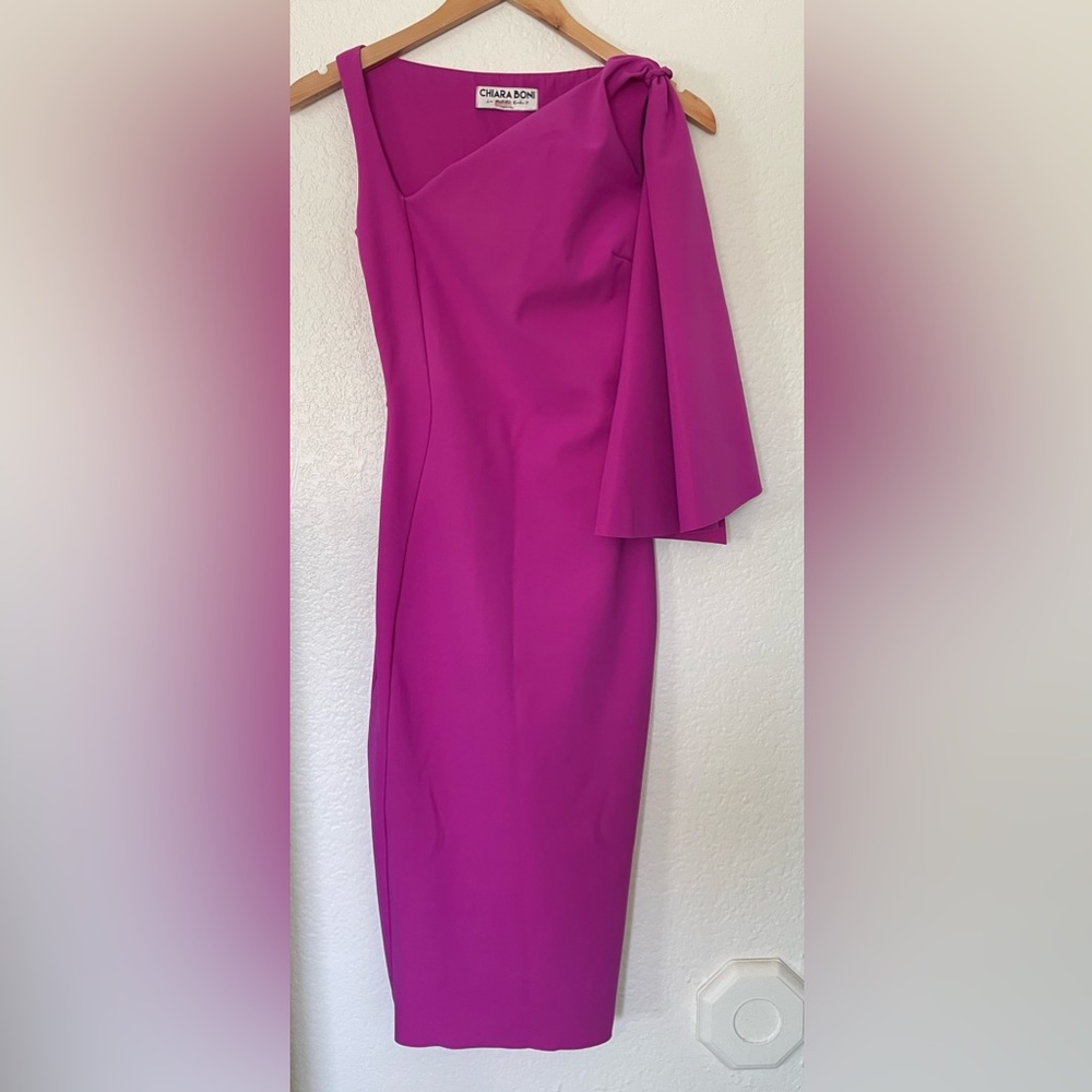 Chiara Boni Fushia Midi body-con Dress size 38